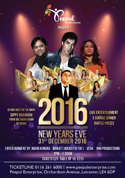 New Years Eve Leicester with Navin Kundra